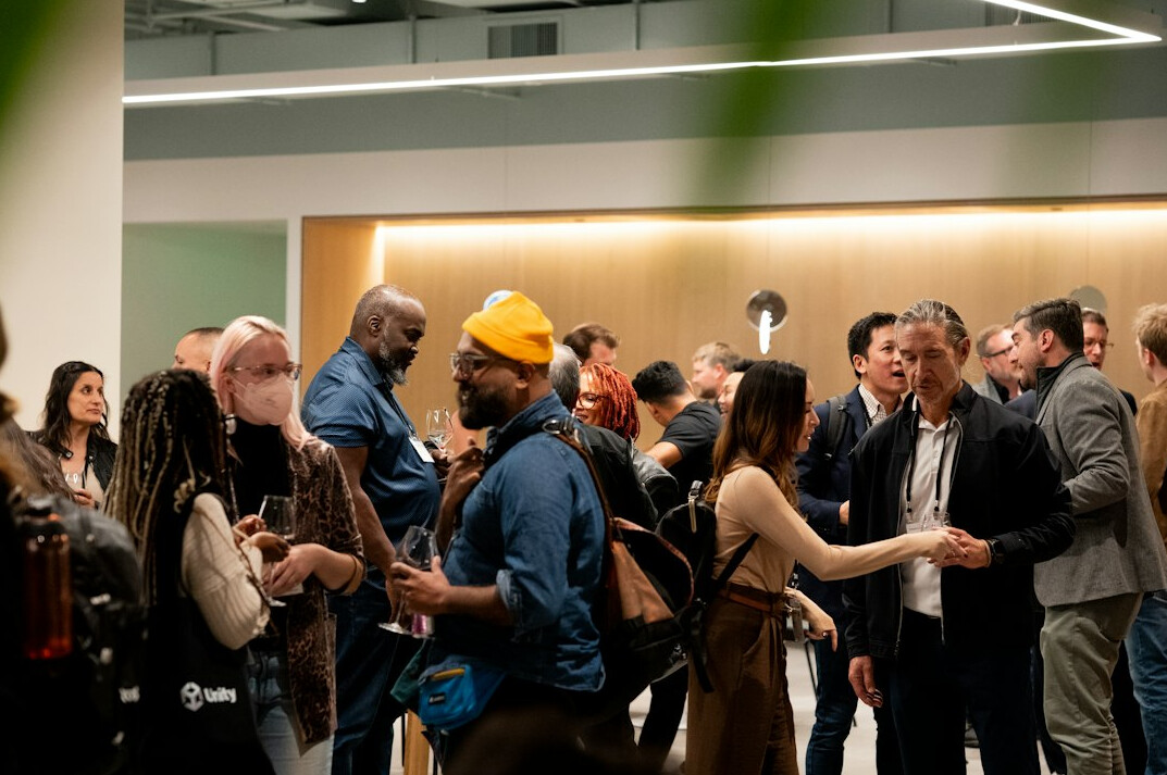 diverse professionals networking