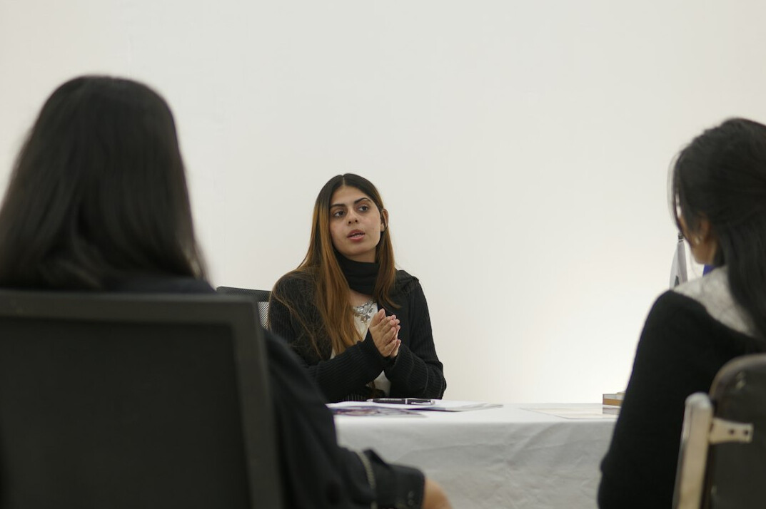 woman presenting in meeting
